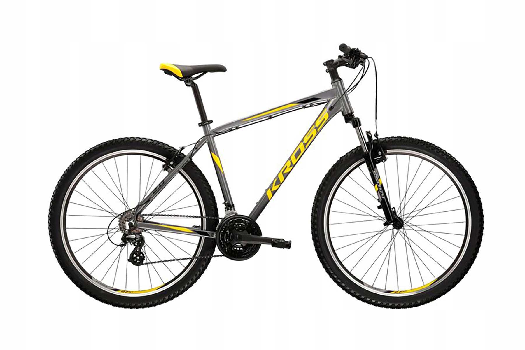 Rower Mtb Kross Hexagon 2.0 rama 17 cali koło 27,5" grafitowy żółty