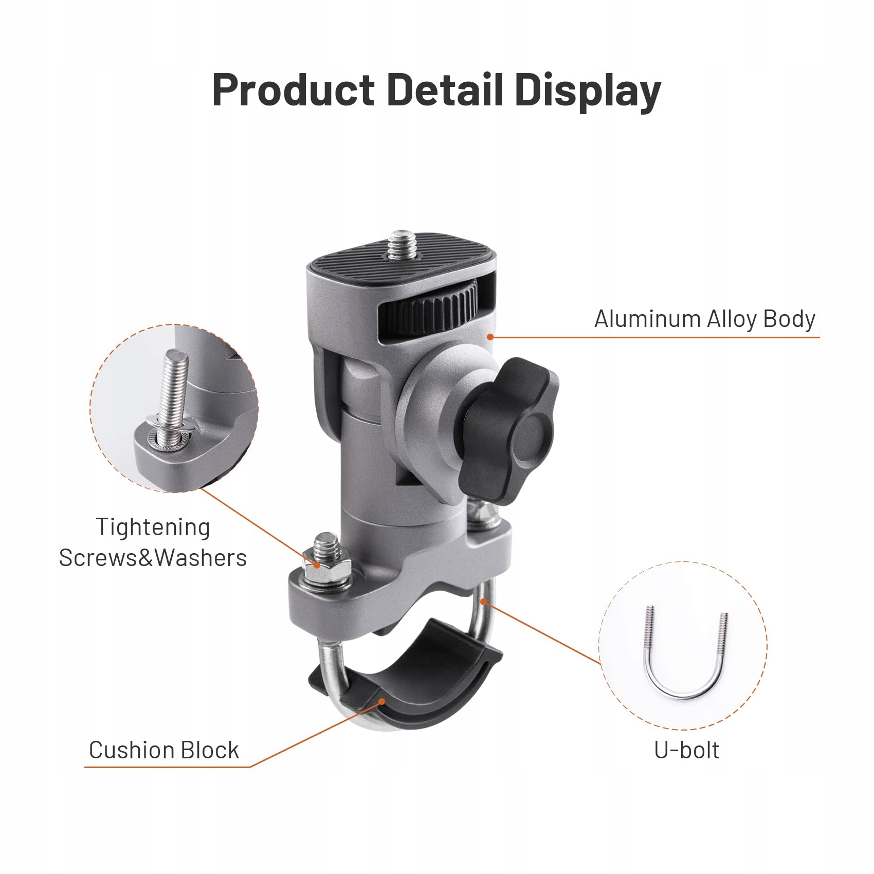 PGYTECH Uchwyt Aluminiowy Do Insta360 GoPro DJI Osmo Akcesoria Kamera — miniatura 6