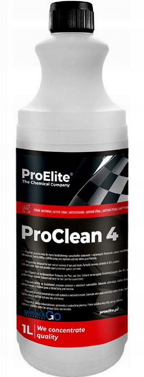 ProElite ProClean 4 1l Aktwyna Gęsta Wydajna Piana do Mycia Pojazdów Myjni