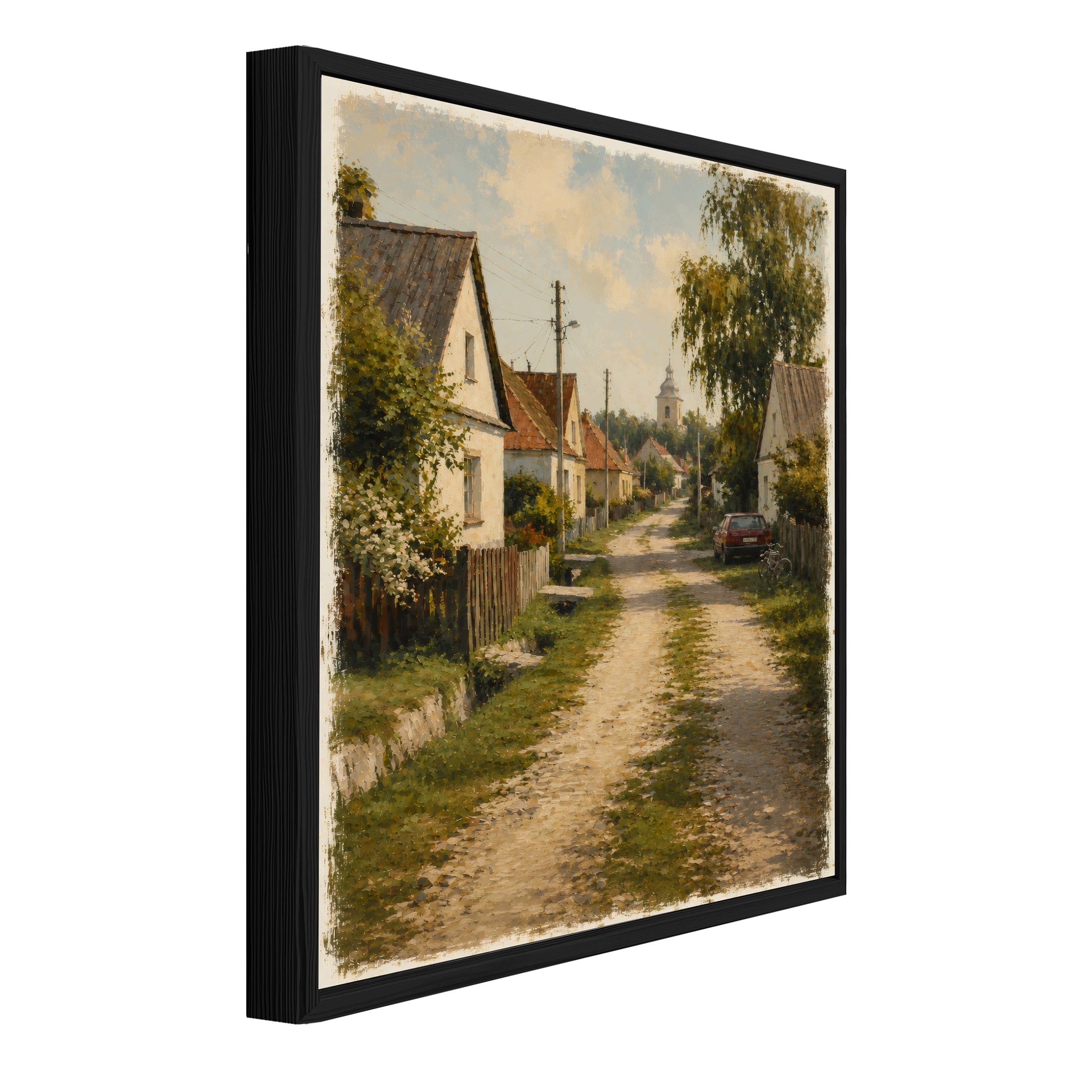 Obraz V Černém Rámu Na Plátně Venkovská Krajina Obývací Pokoj Ložnice 90x60