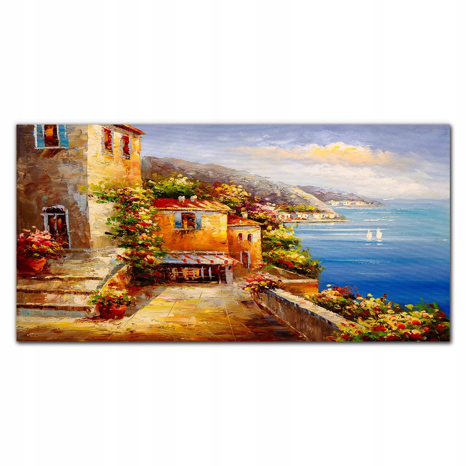 

Lacobel szkło Miasto morze wybrzeże kwiaty 140x70