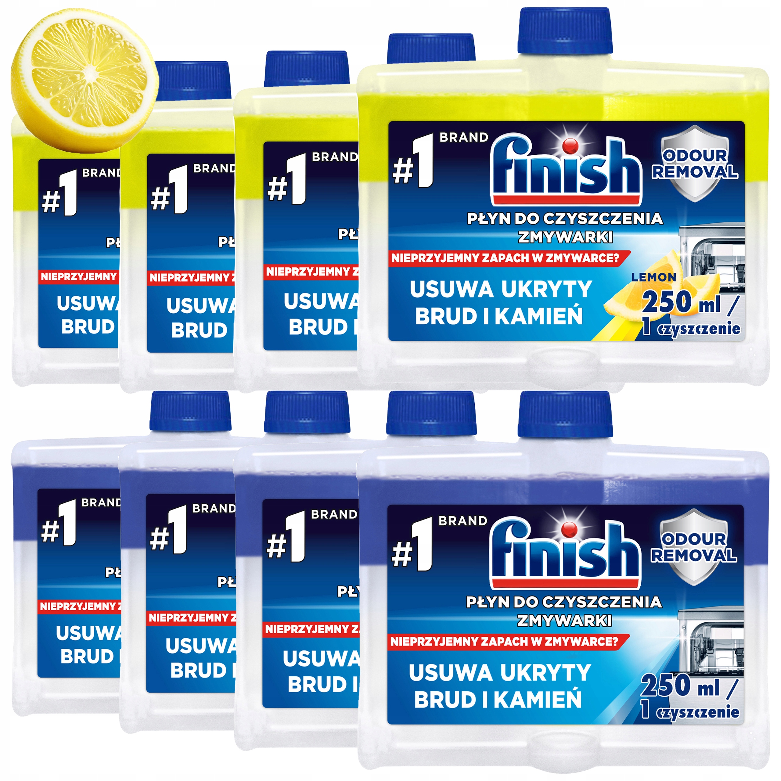 Levně Sada Finish Čistič myčky Lemon+regular 8 x 250 ml