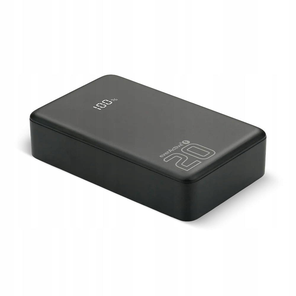 everActive Powerbank 20 000 MAH 2X USB-C 1X USB 20W QC4.0 wyświetlacz LCD