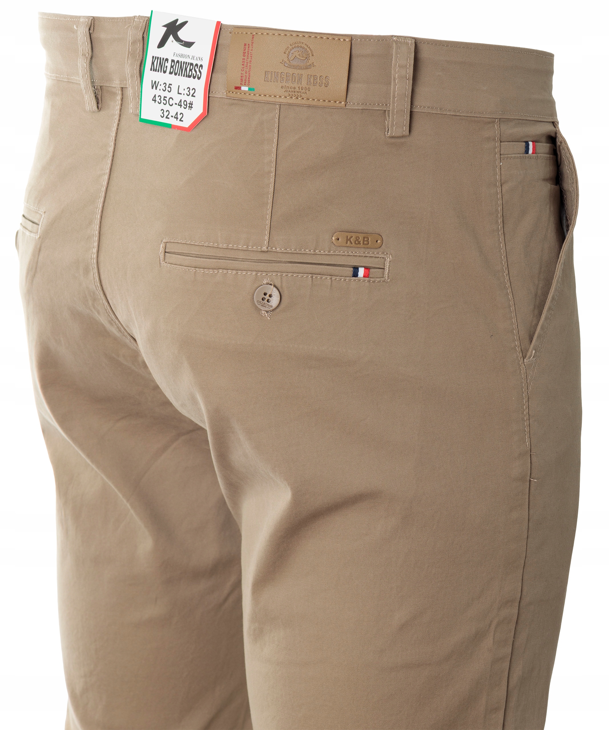 Spodnie męskie Plus size Duże Bawełniane Klasyczne Casual Pas 106-116 cm 42