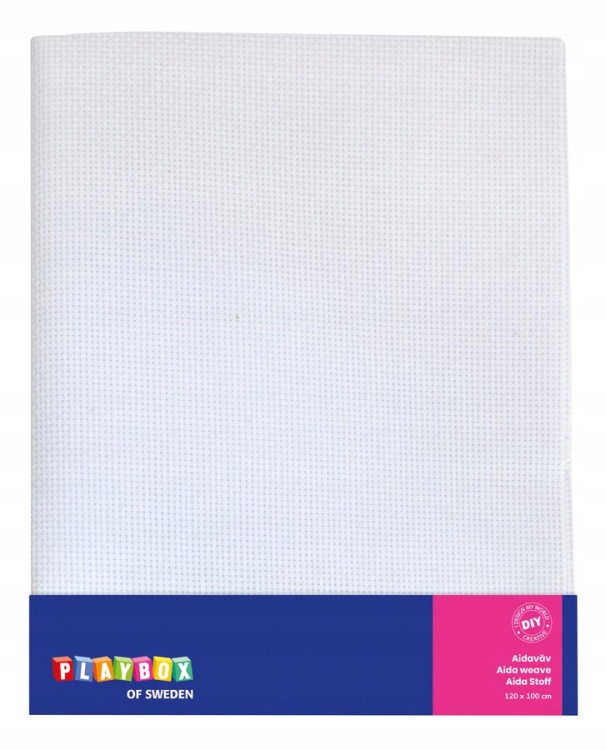 Kanwa Tkanina Pro Haftu Aida bílá bavlna120x100cm