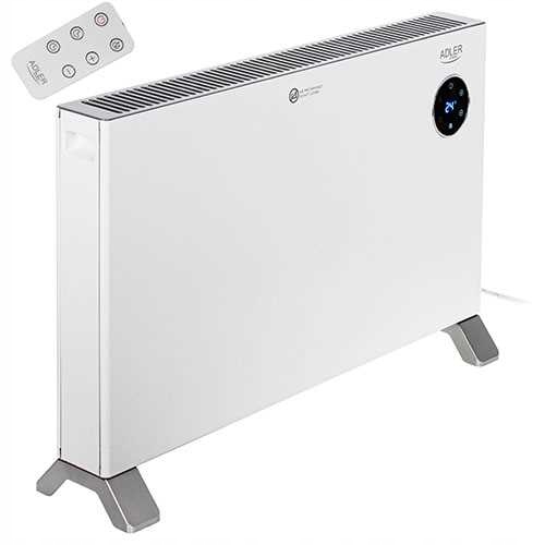Adler LCD konvektorový ohrievač s diaľkovým ovládaním Časovač IPX20 Snímač teploty