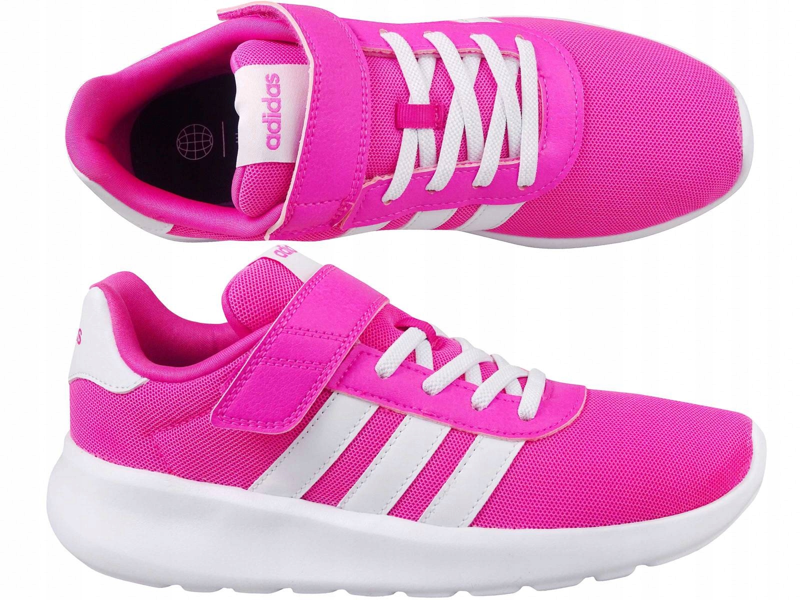 

Adidas Lite Racer Różowe Buty Gumki Rzep Dziecięce