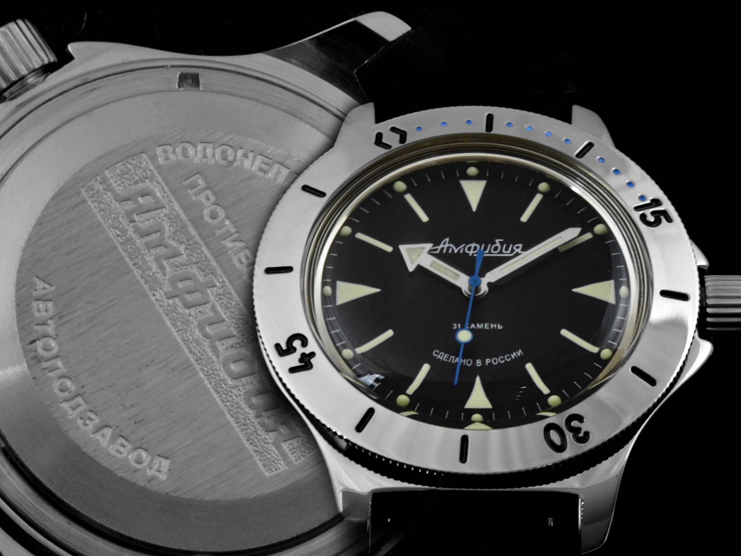 Hodinky Vostok Automat Amphibia Nurek 120512 Black Diver