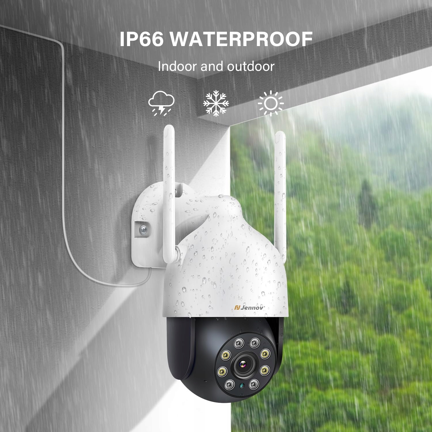 KAMERA WIFI IP SMART ZEWNĘTRZNA OBROTOWA FULL HD 2MP 1080p ZOOM 4x DETEKCJA Technologia IP