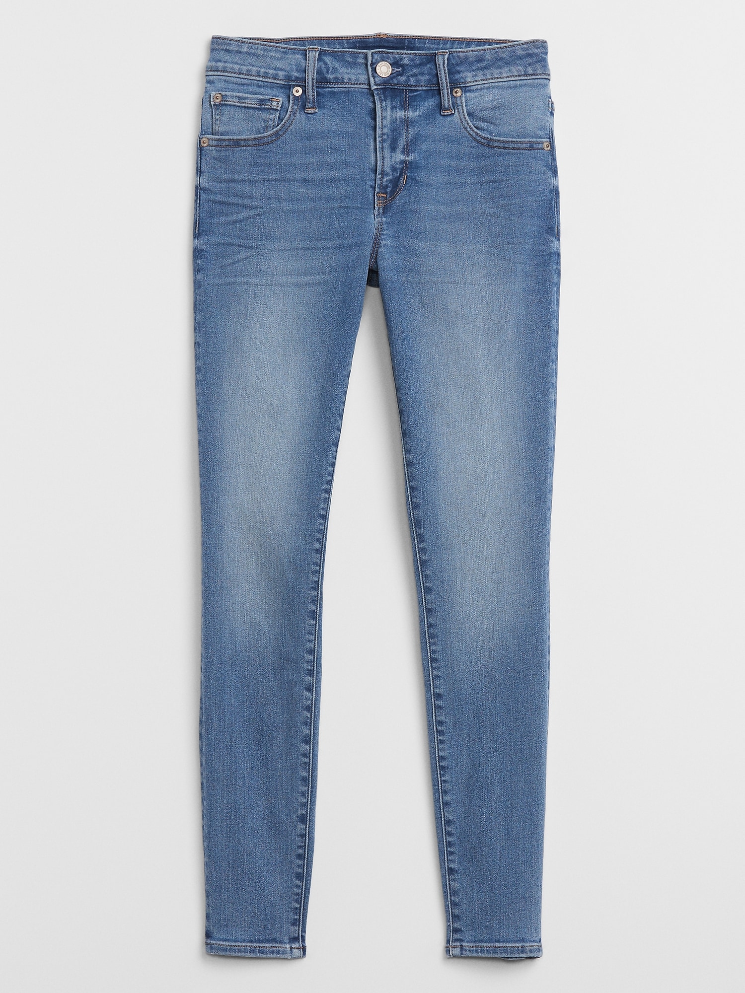 Gap Džíny mid rise universal legging jeans modrá