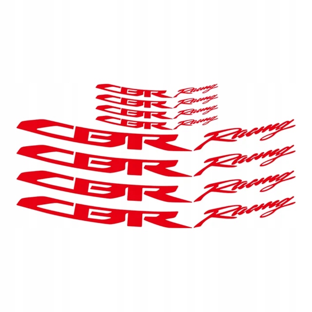 Wewnętrzne czerwone 16 pasków koła motocykla naklejki na opony