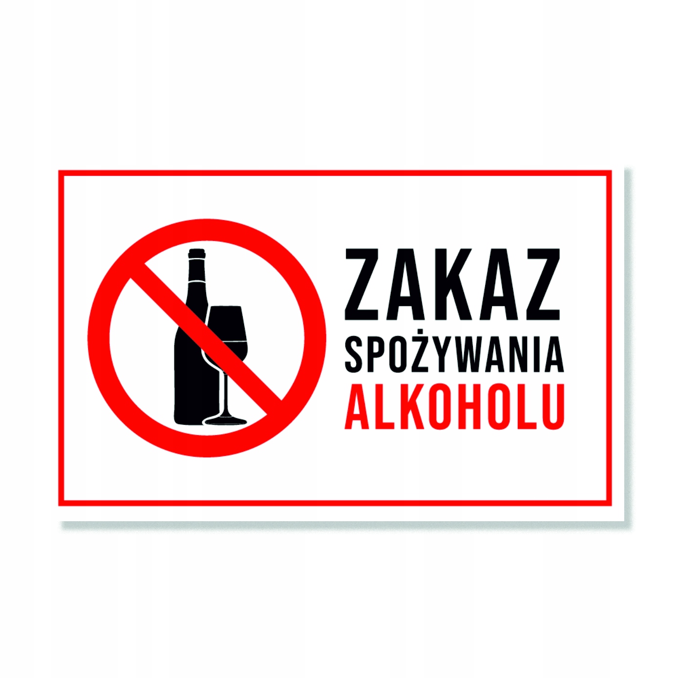 

Tabliczka Zakaz Spożywania Alkoholu 30x19 Pcv