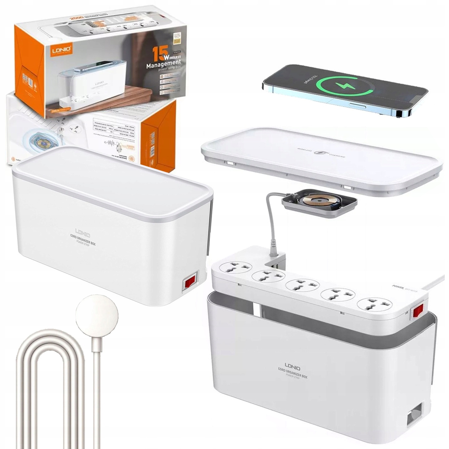 

Organizer Listwa Ładowarka 3xUSB Ldnio SCW5354 2m
