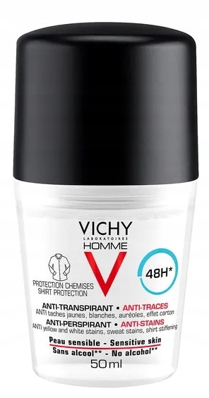 

Vichy Homme Antyperspirant 48h przeciw plamom 50ml