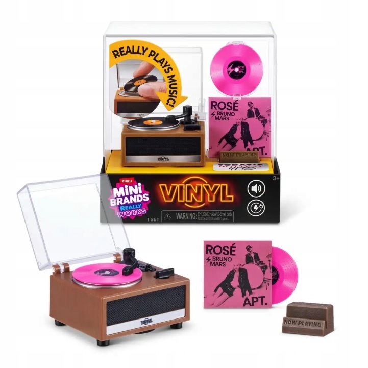 Zuru Mini Brands Really Works Vinyl Mini Gramofon na płyty winylowe