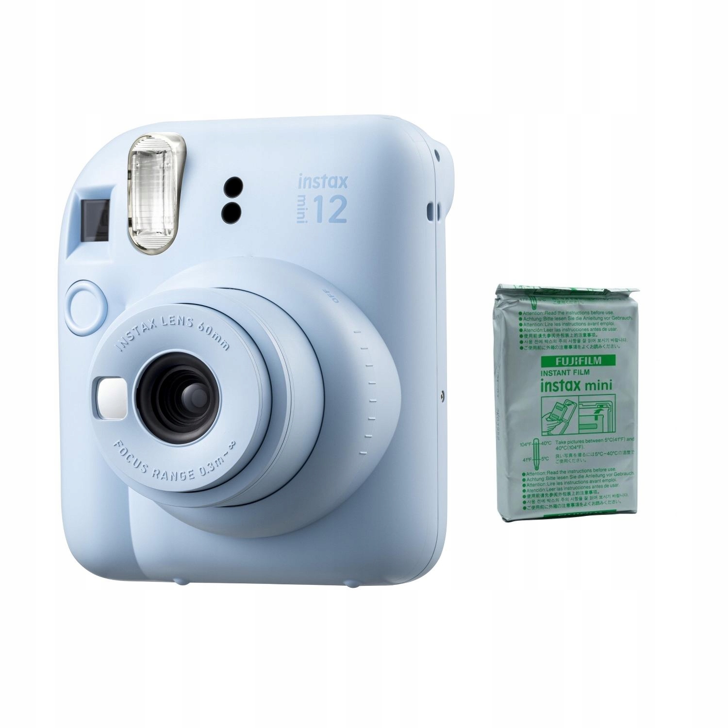 Fotoaparát FujiFilm Instax Mini 12 pastelově modrý Film Instax Mini 10 Ks