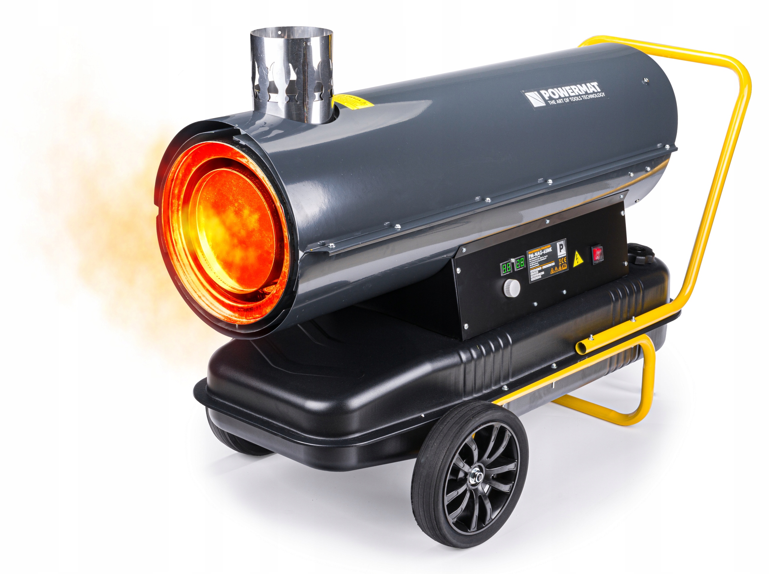 Масляный обогреватель мощностью 65 кВт с дымоходом, воздуходувкой + ЖК-термостатом, печью