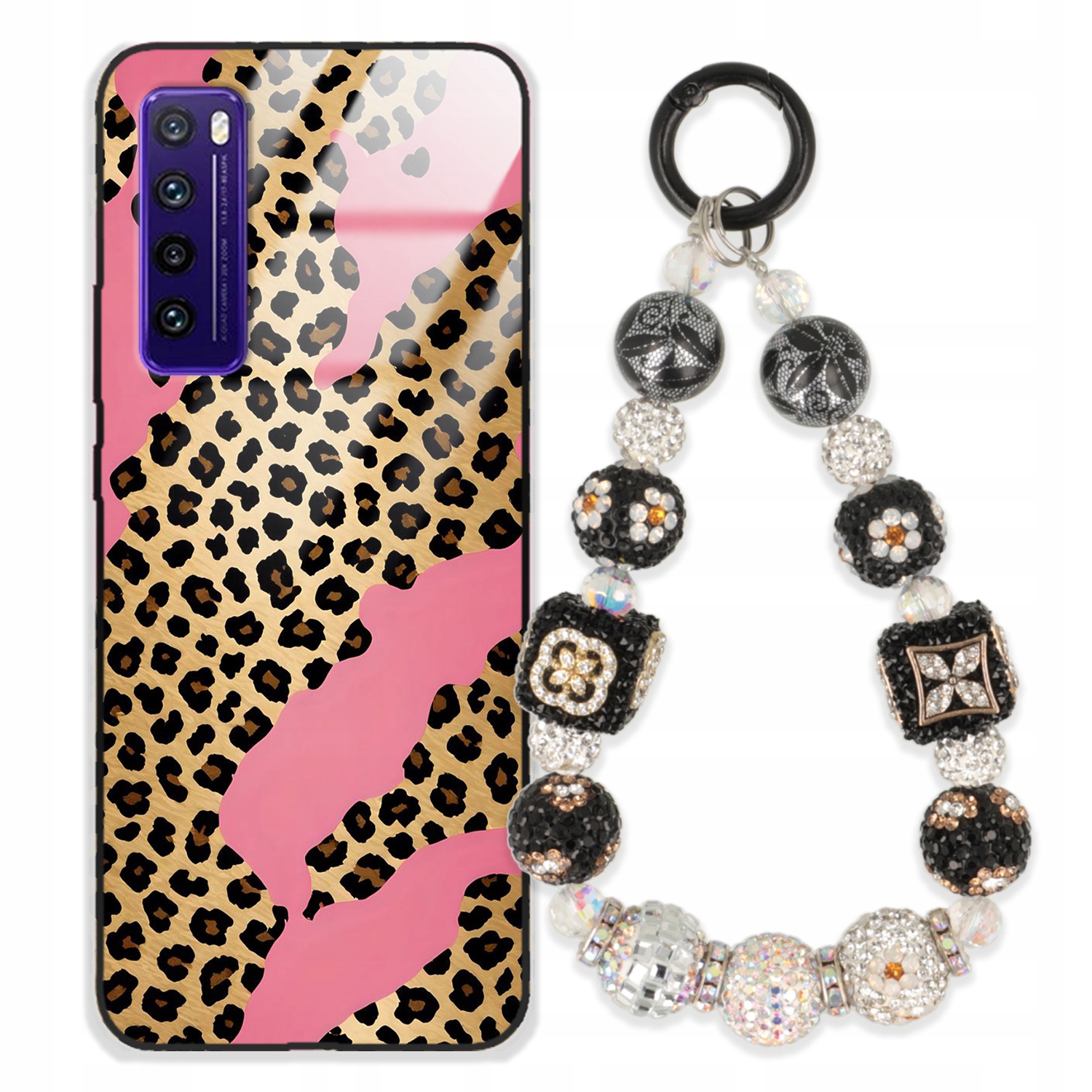 Pouzdro Pro Huawei Nova 7 Glass Přívěsek Na Klíče Elegantní Kryt Premium Vzory