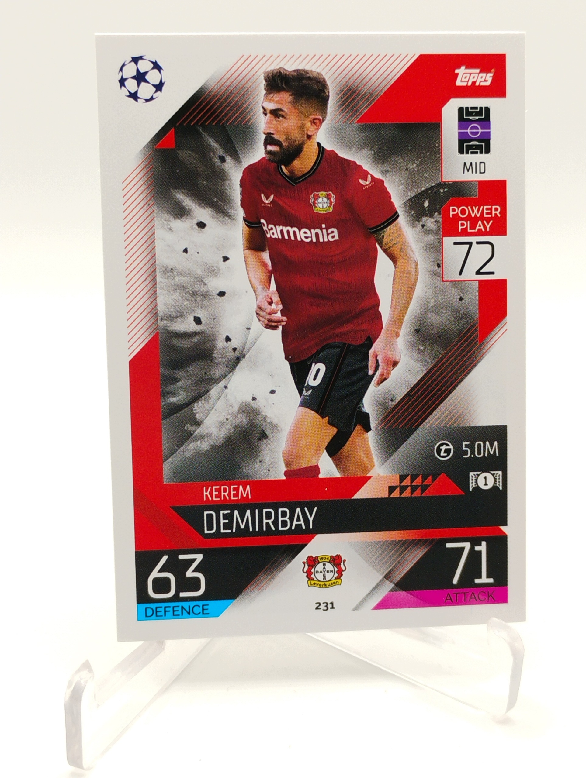Topps Match Attax 2022-2023 Base Card 231 Kerem Demirbay Bayer Leverkusen