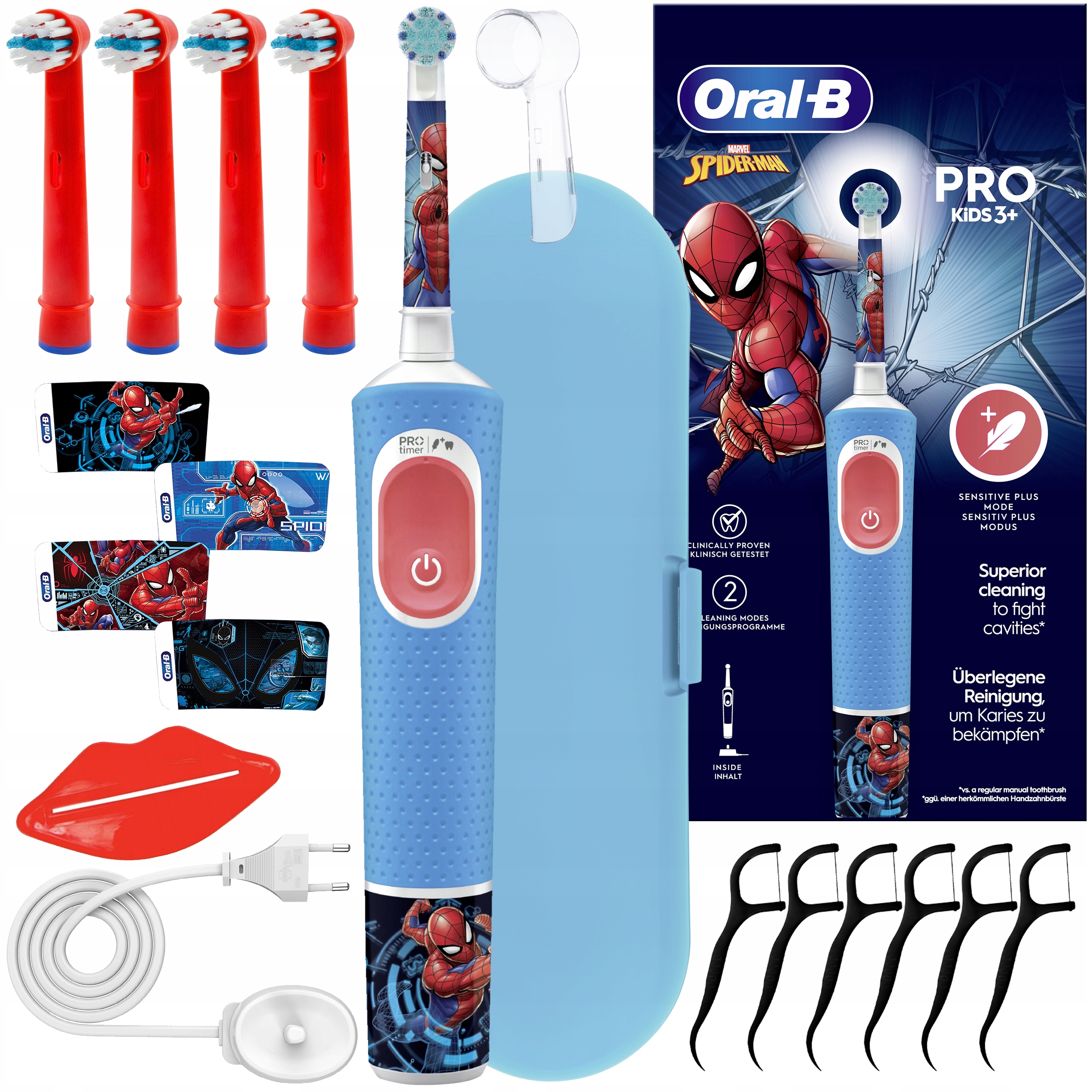 Szczoteczka Elektryczna Do Zębów Dla Dzieci Oral-b Spiderman Zestaw
