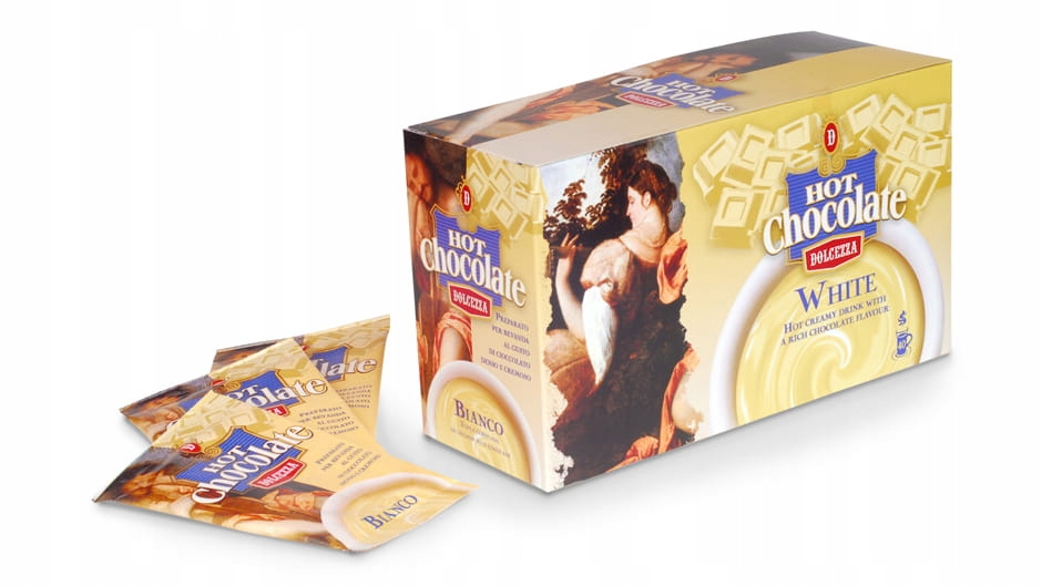 Levně Horká čokoláda Dolcezza bílá 40 sáčků x 25 g