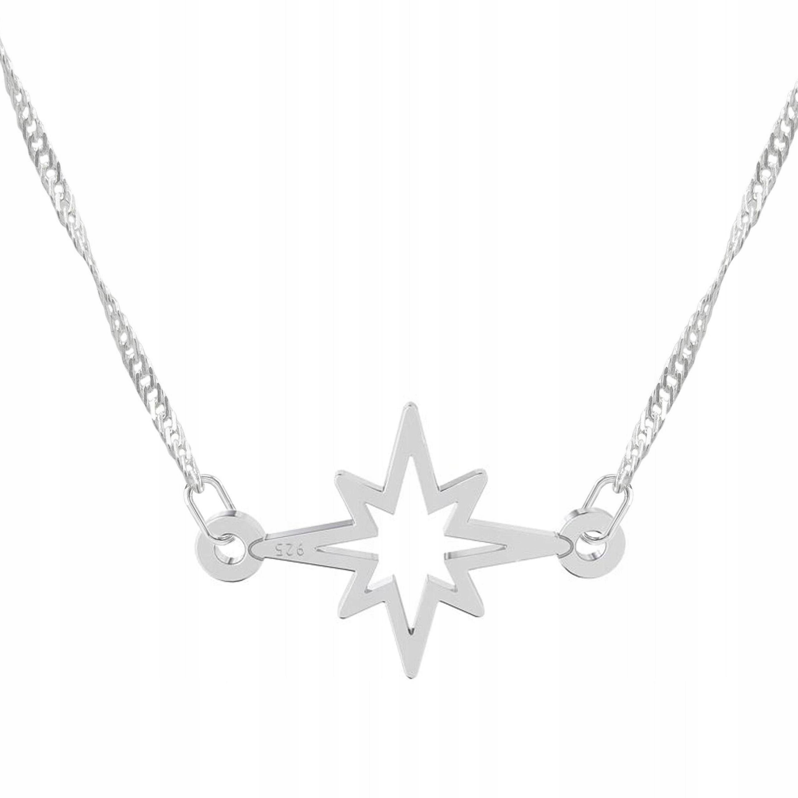 Stříbrný náhrdelník s hvězdou Vesmír Star Nebe Stříbro 925