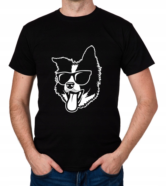 

koszulka Border Collie W Okularach Okulary Pies