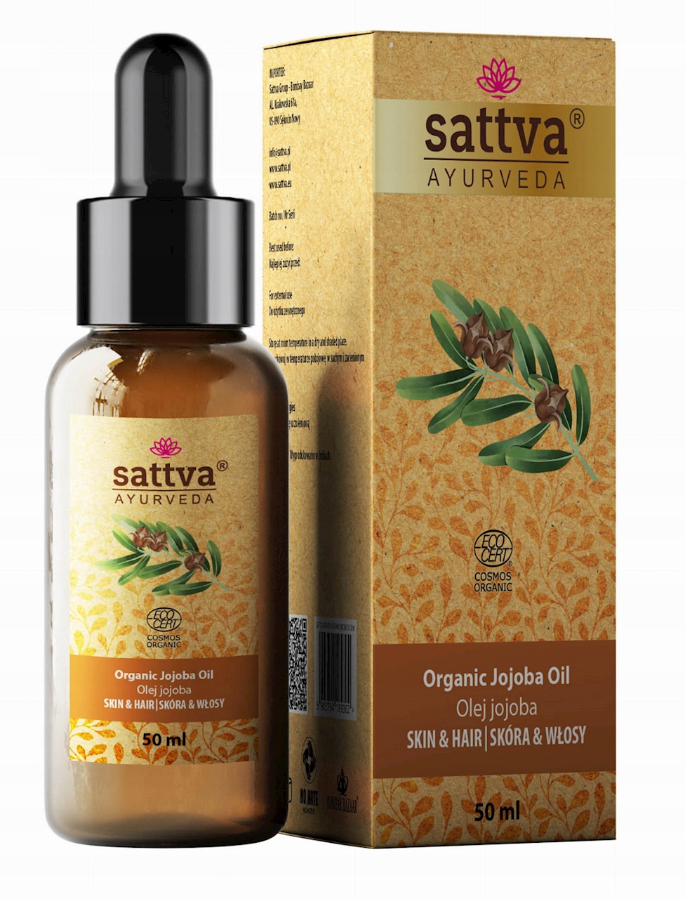 Olej Do Ciaľa A Vlasů Jojoba Eco 50 ml Sattva (ayurveda)