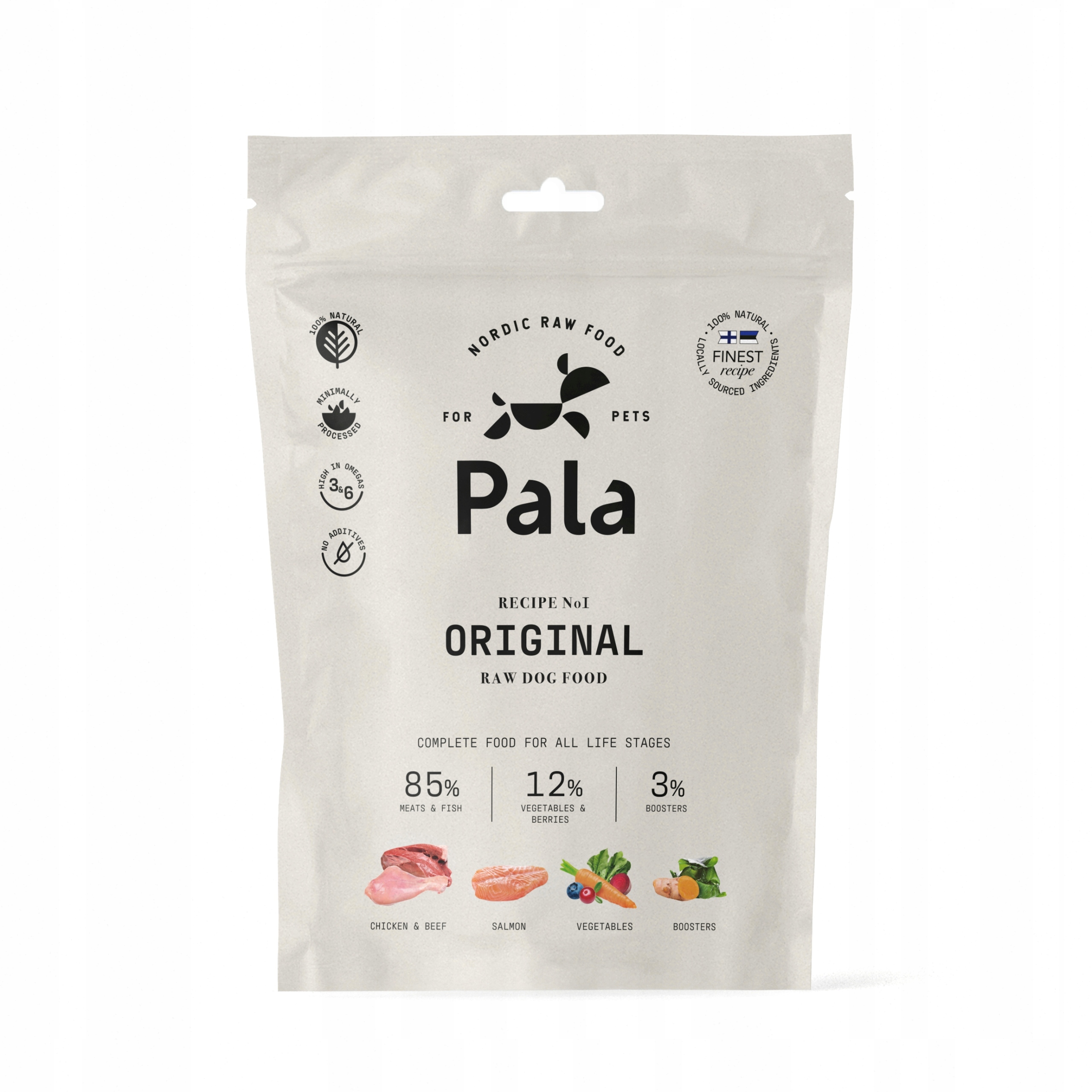 Levně Pala Dog 1 Original Air-Dried Kuře, hovězí, losos 400 g pro psa