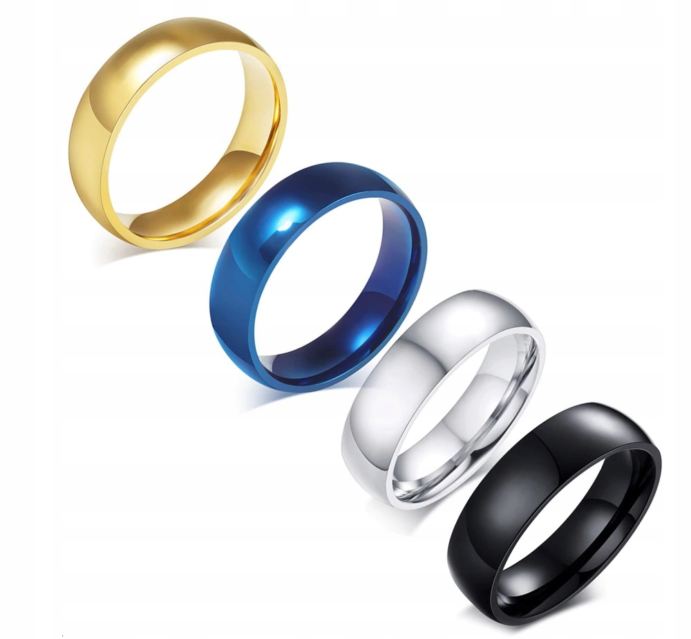 SREBRNA GŁADKA OBRĄCZKA SYGNET PIERŚCIEŃ PIERŚCIONEK 6MM R30 Kolor dominujący srebrny