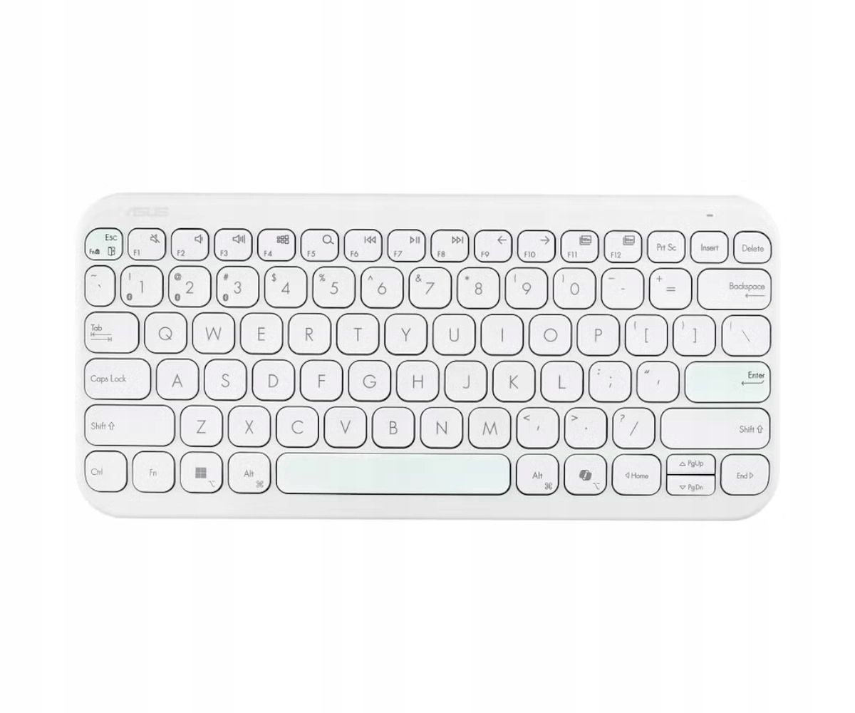 Klawiatura bezprzewodowa Asus Marshmallow KW100 Membranowa Bluetooth Biała