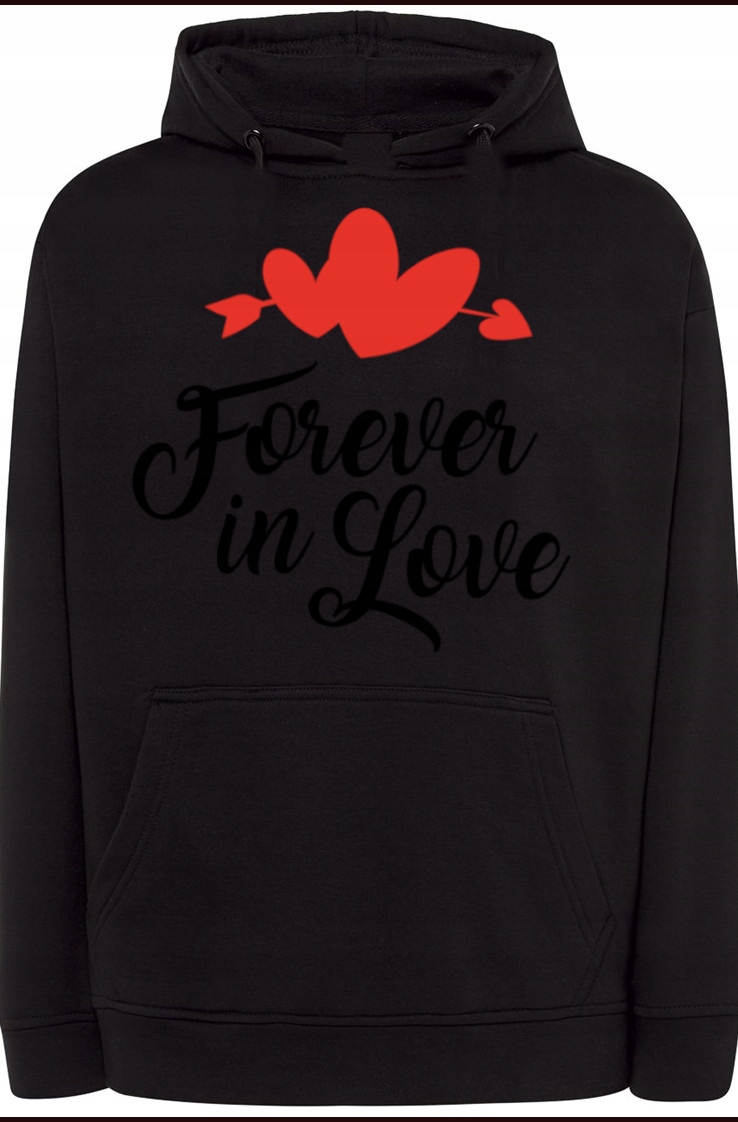 Forever in Love Mikina S Kapucí Valentýnská mikina r.XL