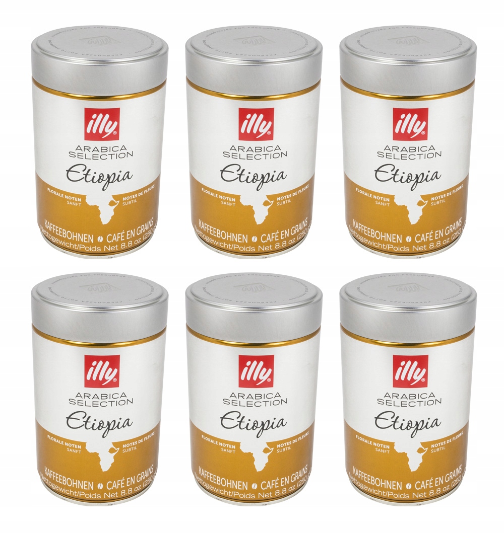 Kawa ziarnista Illy Etiopia Monoarabica arabica puszka 250g (6 szt.)