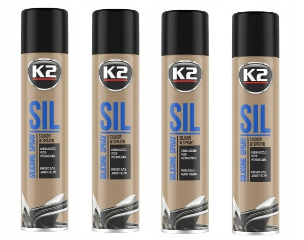 

K2 Sil Silikon W Sprayu Do Uszczelek 0,3L Zestaw 4