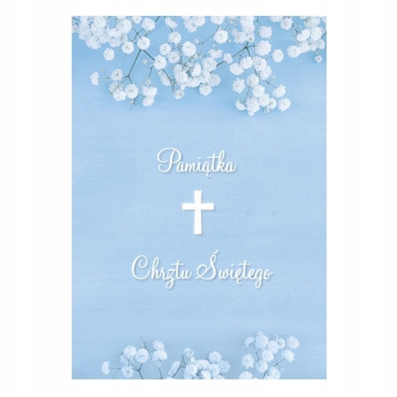 Pamiątka Chrztu Świętego KSIĄŻECZKA z krzyżykiem