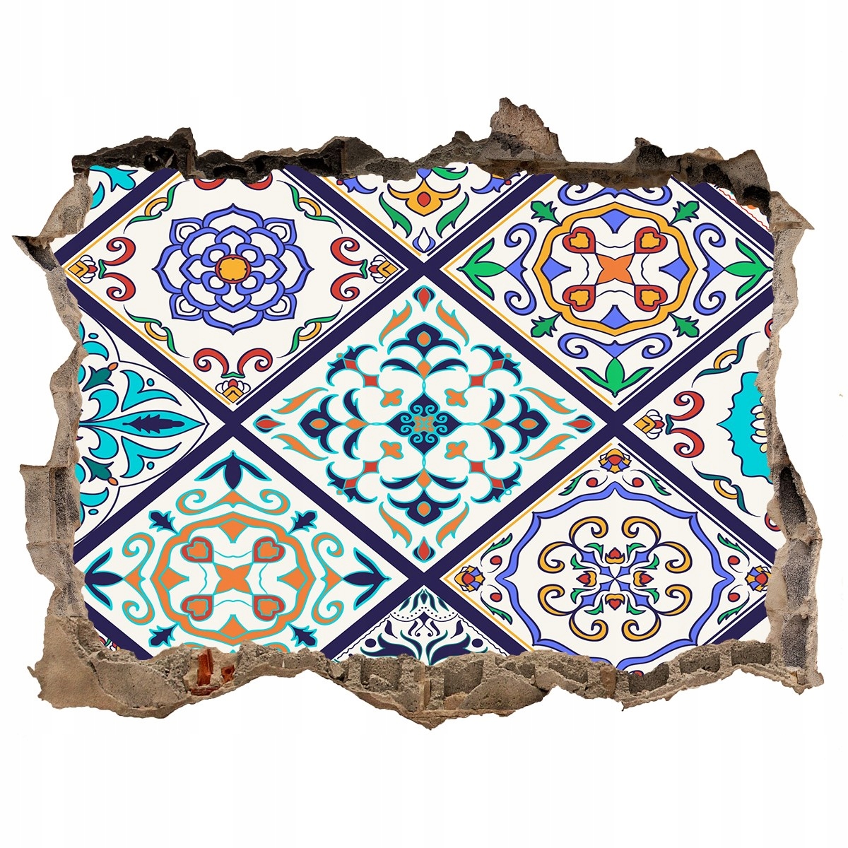 

Fototapeta dziura na ścianę Ceramiczne płytki