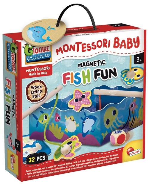 Montessori Wood Baby Fish Fun .