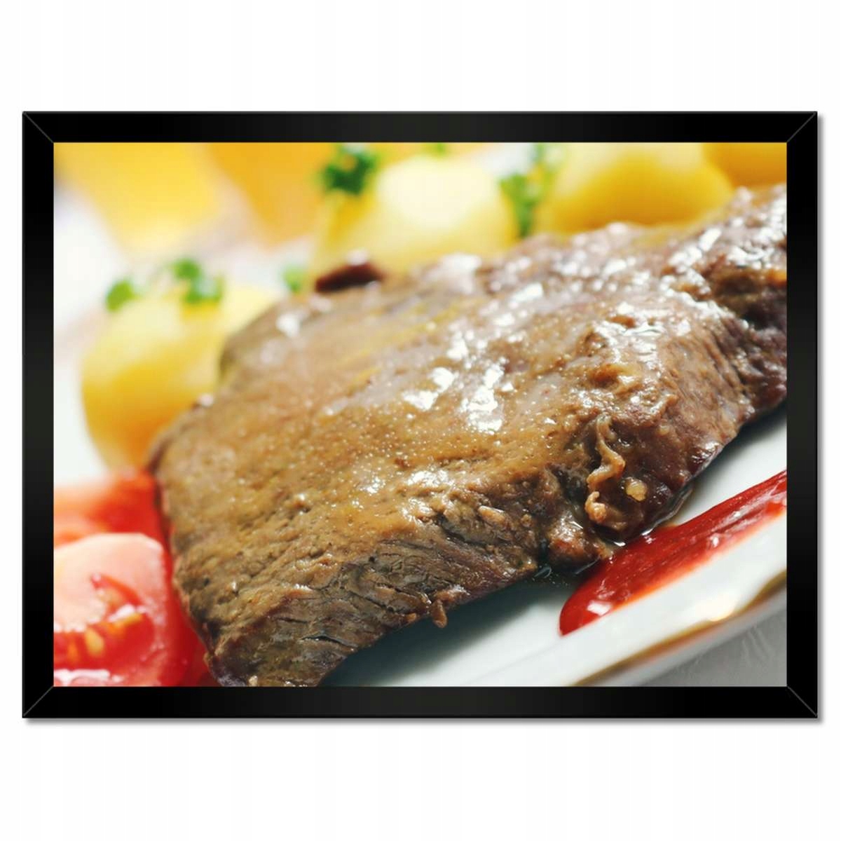 Plakáty v rámu 40x30 Steak se zeleninou