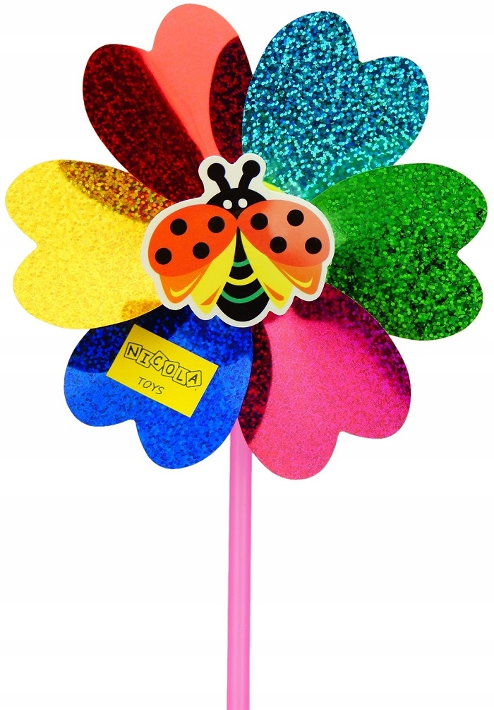 KOLOROWY HOLOGRAMOWY WIATRAK WIATRACZEK 3690 Kolor wielokolorowy