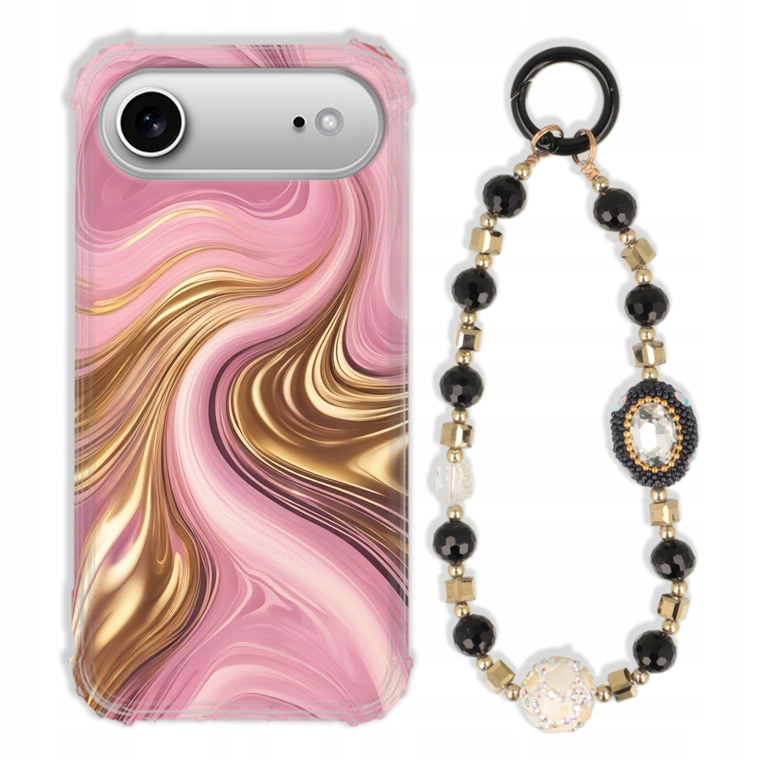 Puzdro Na Iphone 17 Air Case Antishock Zirkóny Čierno Zlaté|odolné|pevné