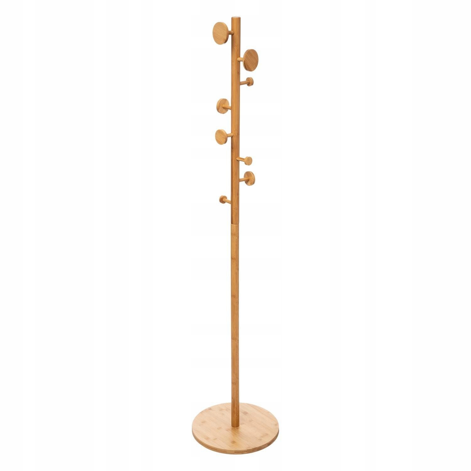 Bambusový Stojan Na Pláště Prádla 8 háčků