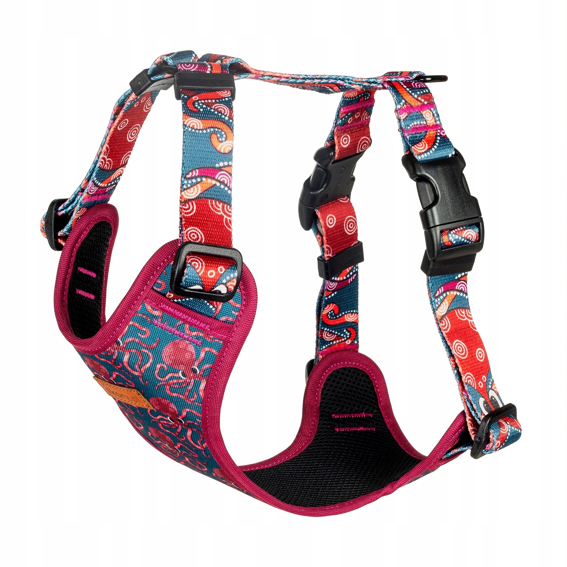 Levně Beztlakové vycházkové postroje pro velkého psa M 25 mm Ukory Chobotnice