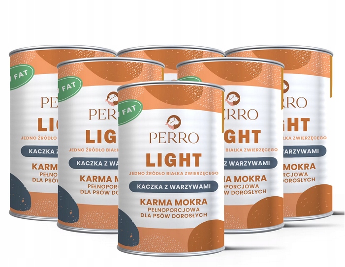 Perro Light Karma mokra Kaczka z warzywami dla psów dorosłych 400g