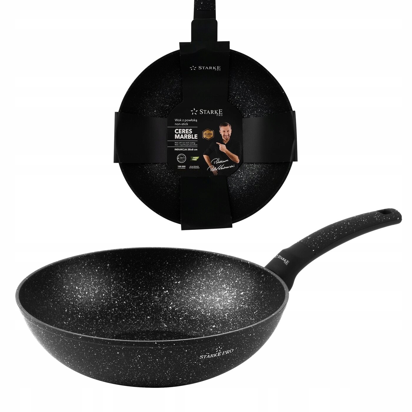 

Patelnia Wok Starke Pro Ceres Marble 27,5 cm