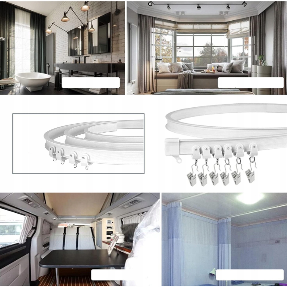 ELASTYCZNA, GIĘTA SZYNA SUFITOWA, 3M DO KAMPERA, OKNA WYKUSZOWEGO Marka bez marki