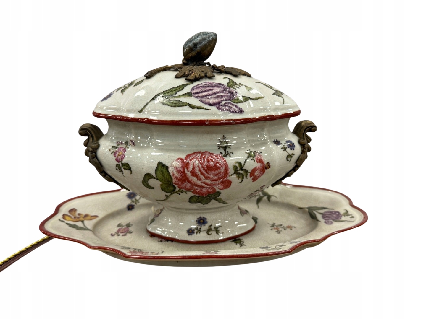 WAZA na tacy - PORCELANA Z BRĄZEM