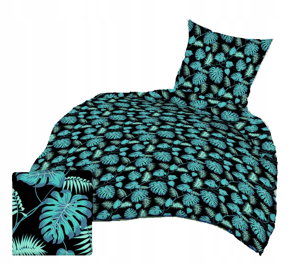 Pościel bawełniana 120x180 50x60 dziecięca liście 032ctu