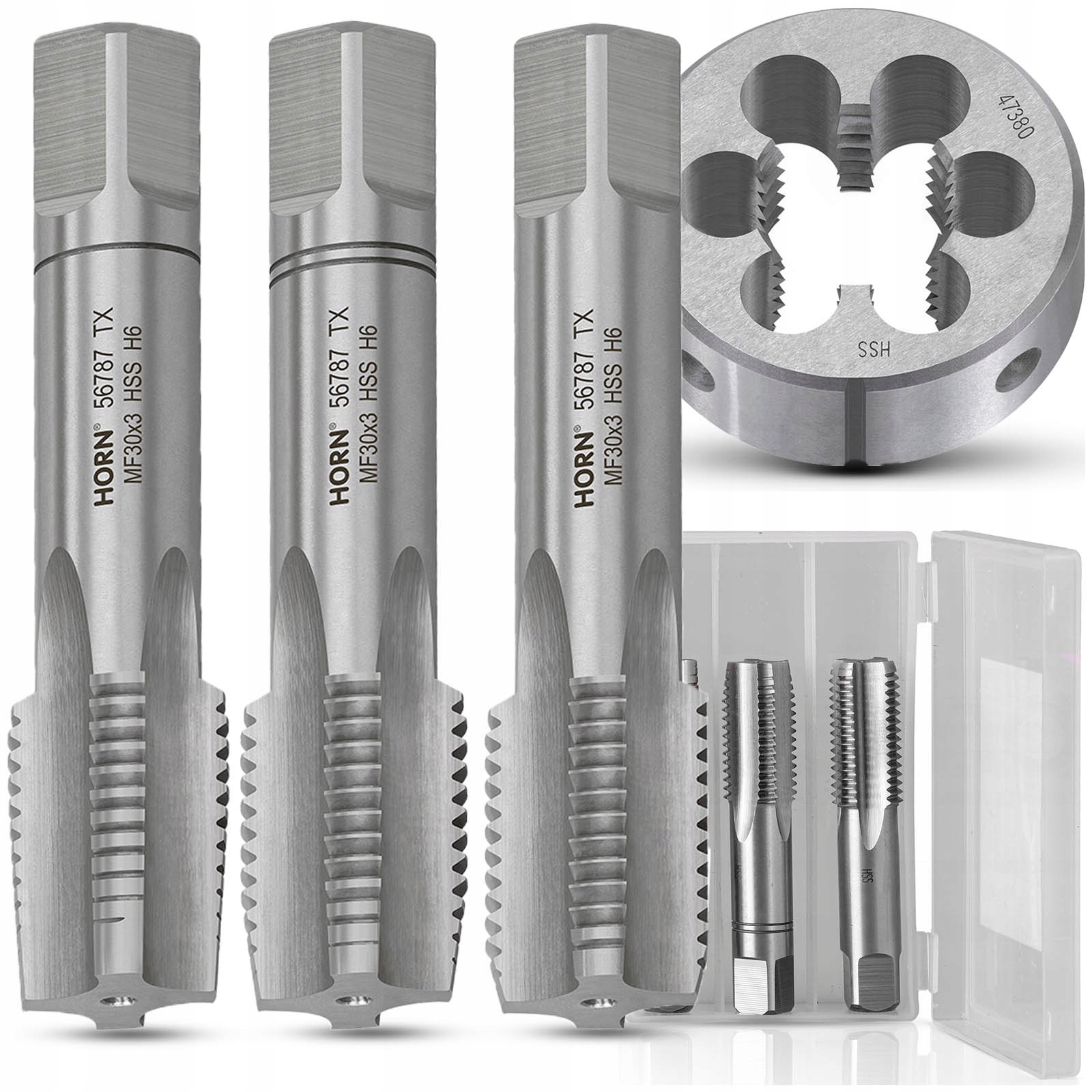Závitníky Nářezník M30x3 Hss Sada 3+1 Komplet Závitníků