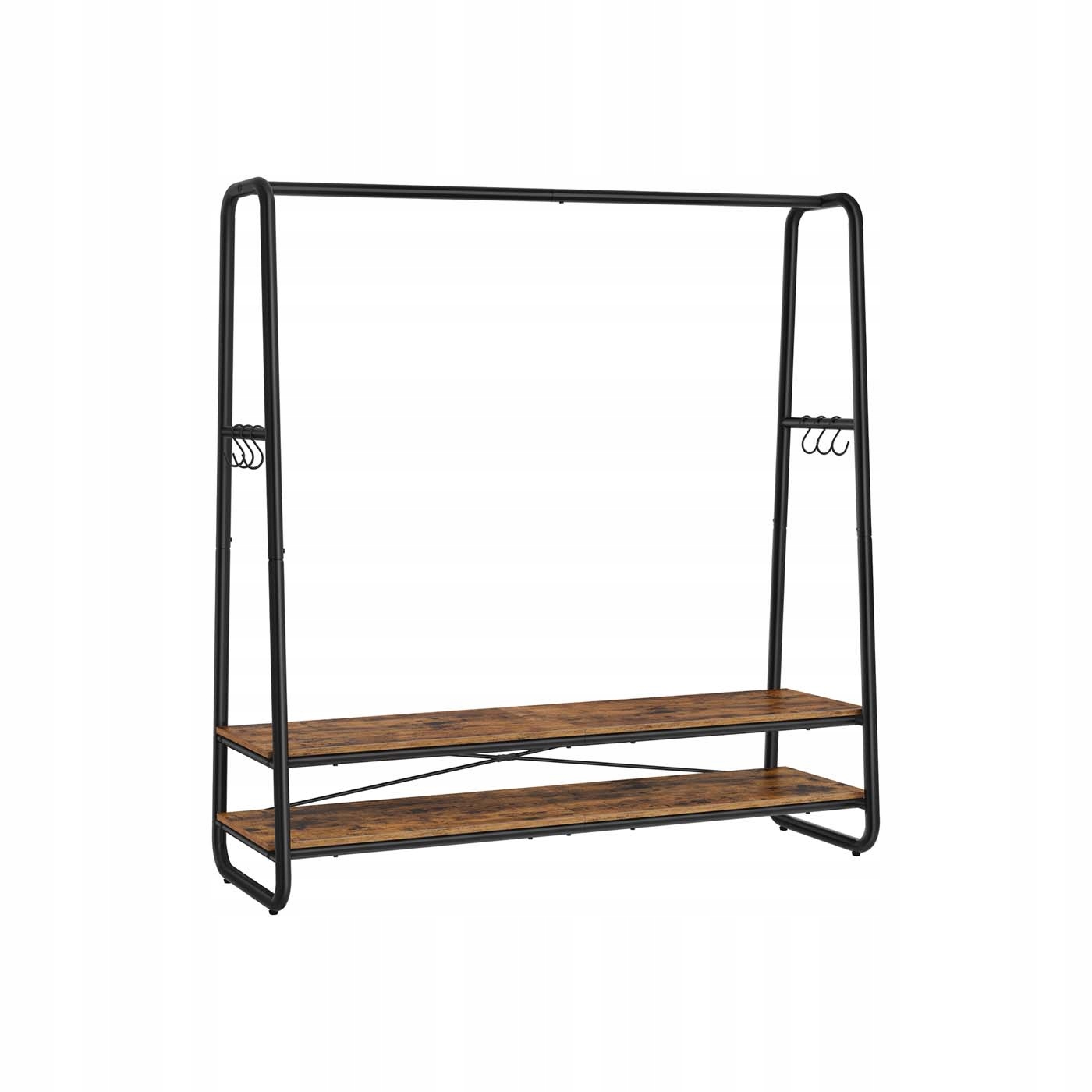 Vešiak na oblečenie 45x138x160 cm Hnedo-čierny