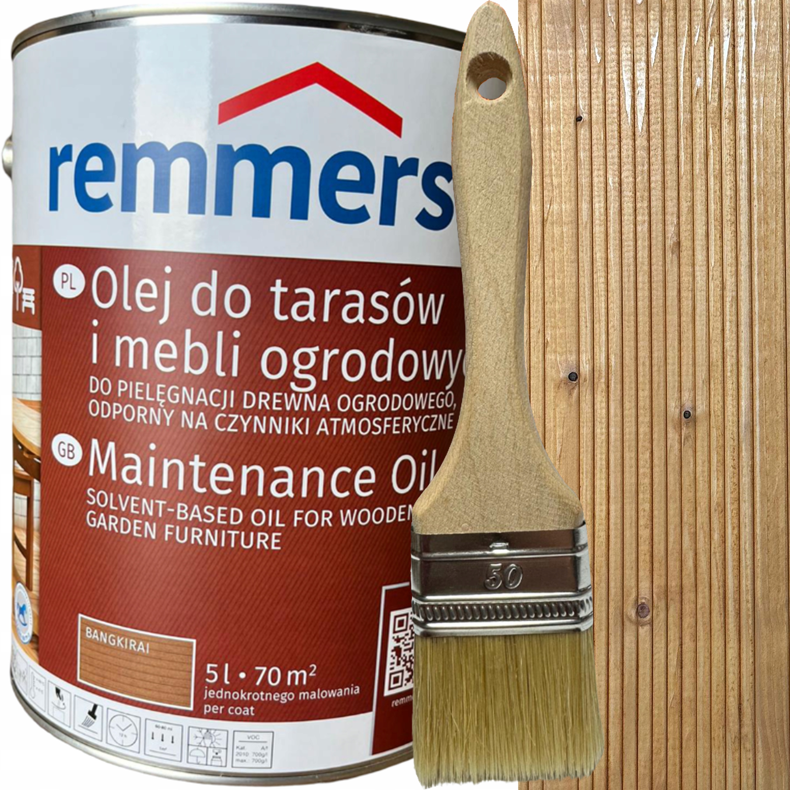 Olej do Drewna Tarasu Remmers pflege ol 10L Bangkirai 2655